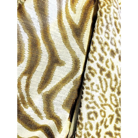 Cheetah Animal Print Designer Upholstery Fabric Tablecloth Flex Linen - Picture 6 of 6